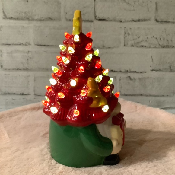 Pinata Ceramic Reindeer Gnome LED Light Up Tree - Picture 5 of 8